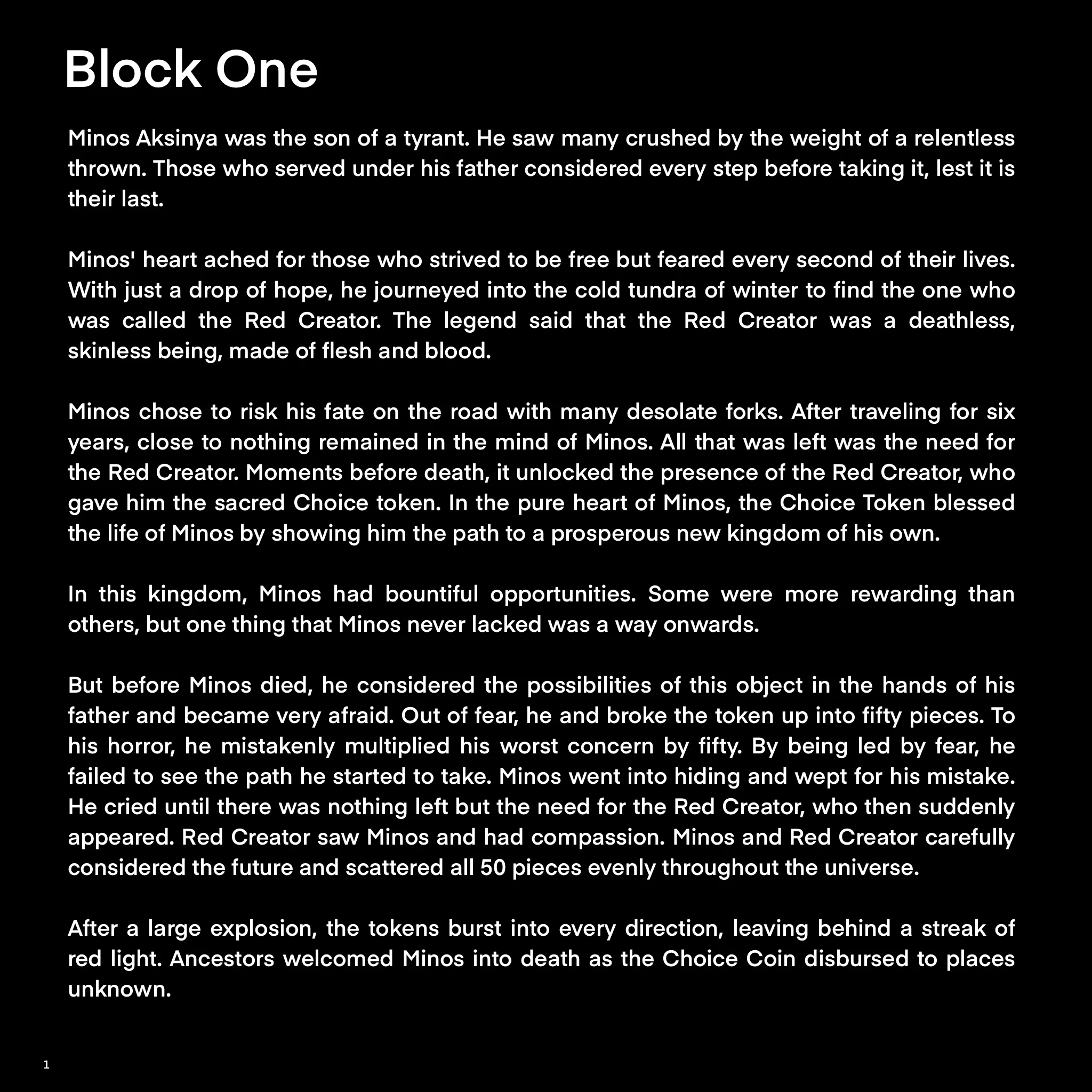 #1 Block One