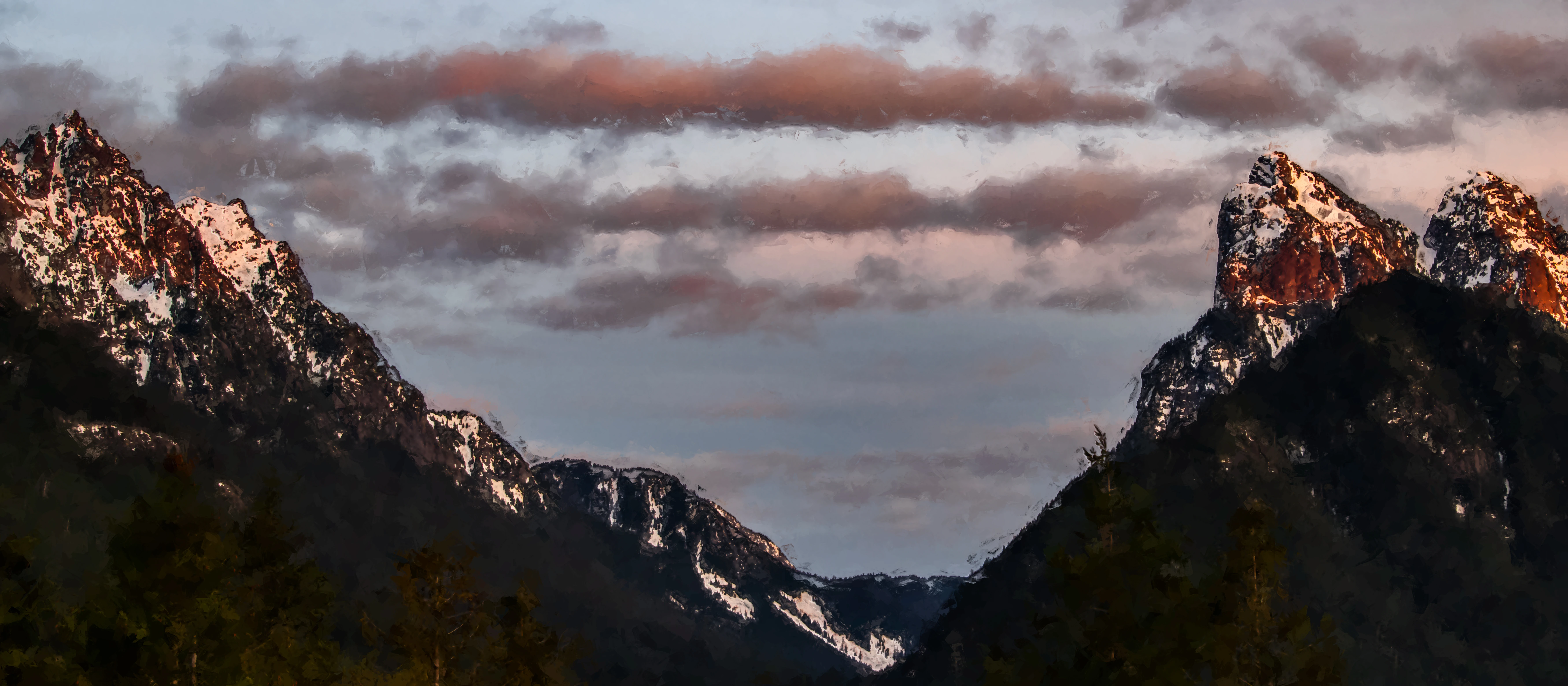 Mt. Baring at Sun
