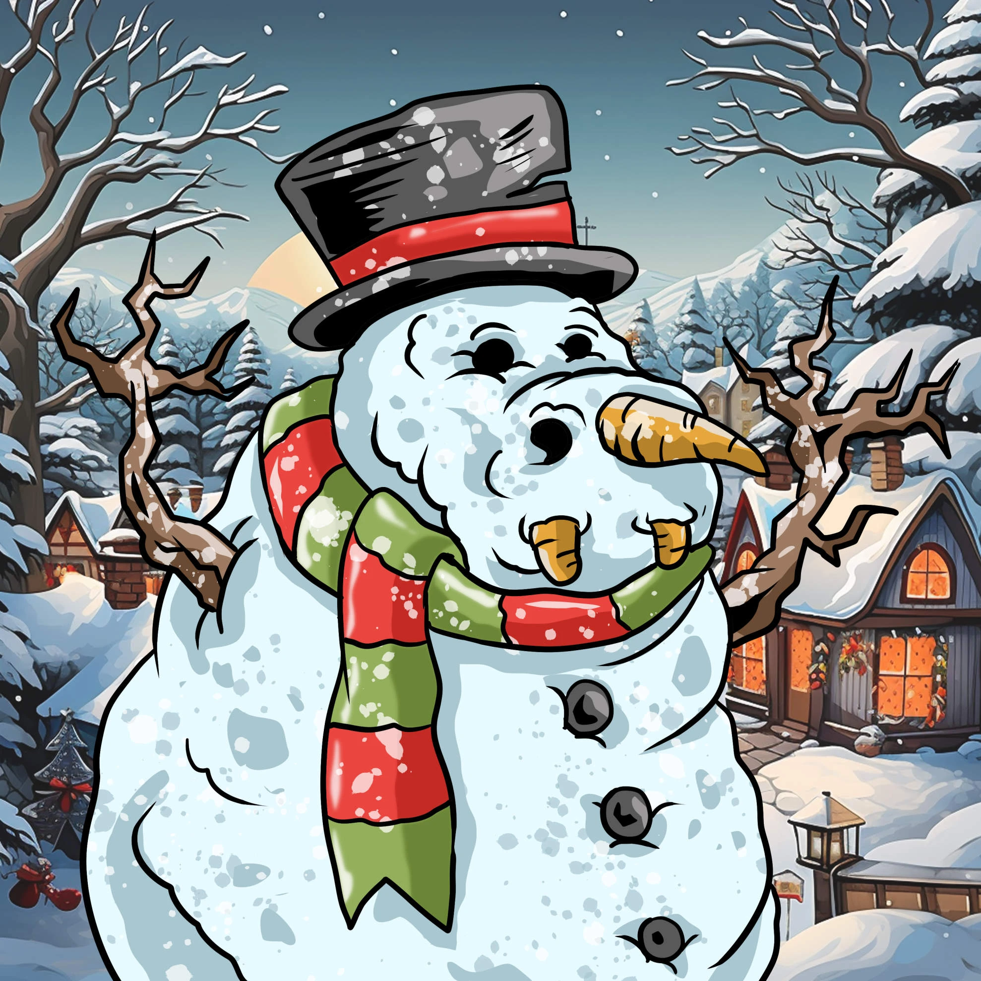 #23 Snowman Hippo