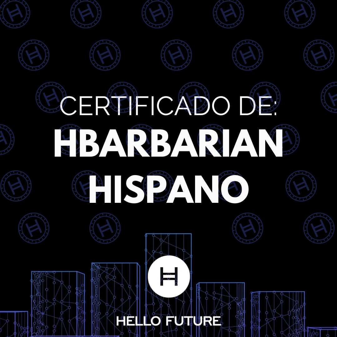 Certificado de: HBARbarian Hispano avatar